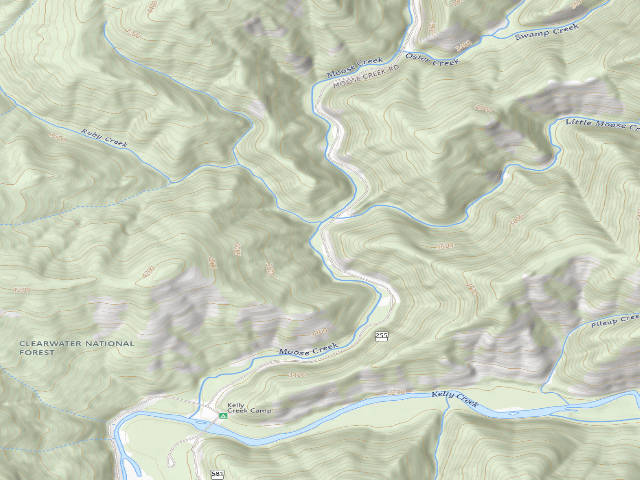 USGS topographic map of Ruby Creek Camp
