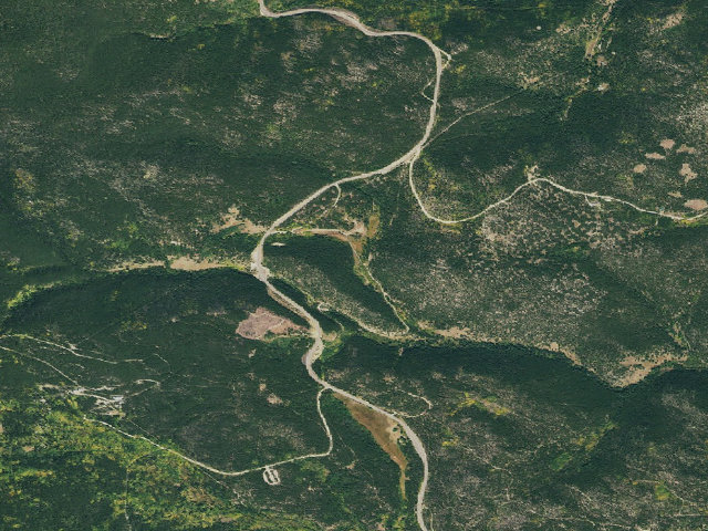 Aerial image of Ruby Gulch Dispersed Camping