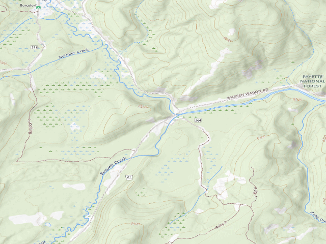 USGS topographic map of Ruby Meadows Dispersed