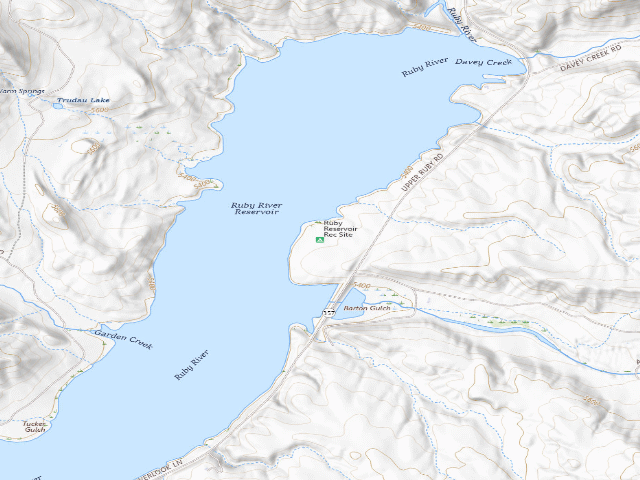 USGS topographic map of Ruby Mountain Srma