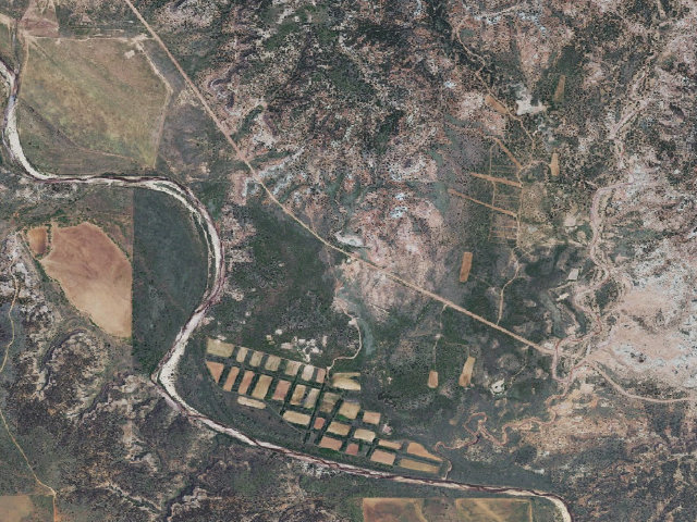 Aerial image of Rude Camp (Sandy Sanders WMA)