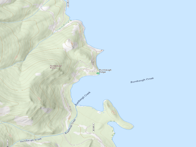 USGS topographic map of Rumbaugh Ridge