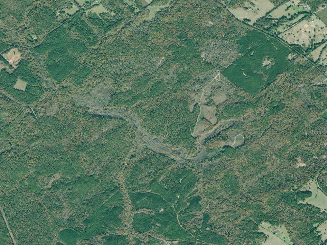 Aerial image of Rush Creek Campground