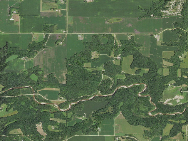 Aerial image of Rush River Park (Sibley County)