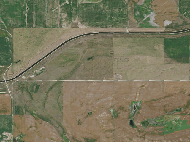 Aerial image of Russ Stuart WMA (Burleigh County)