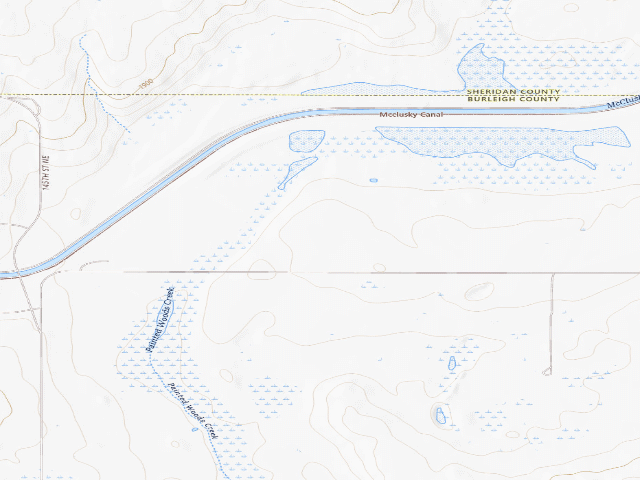 USGS topographic map of Russ Stuart WMA (Burleigh County)