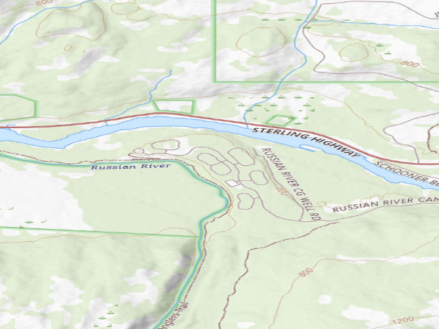USGS topographic map of Russian River Cg, Th, Complex