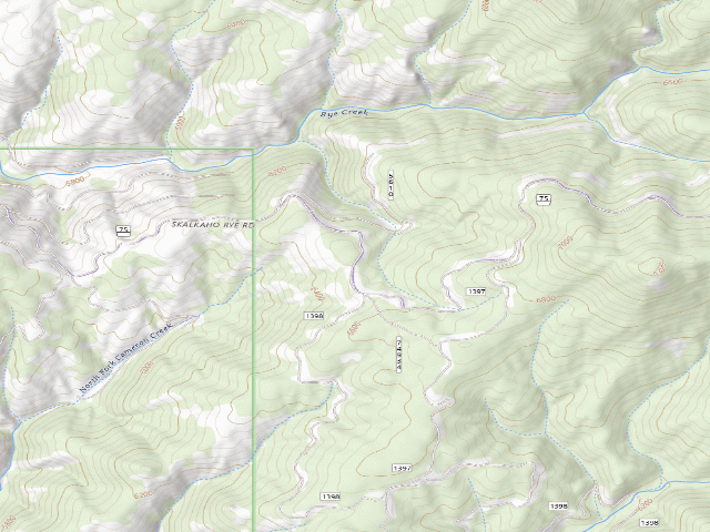 USGS topographic map of Rye Creek 002