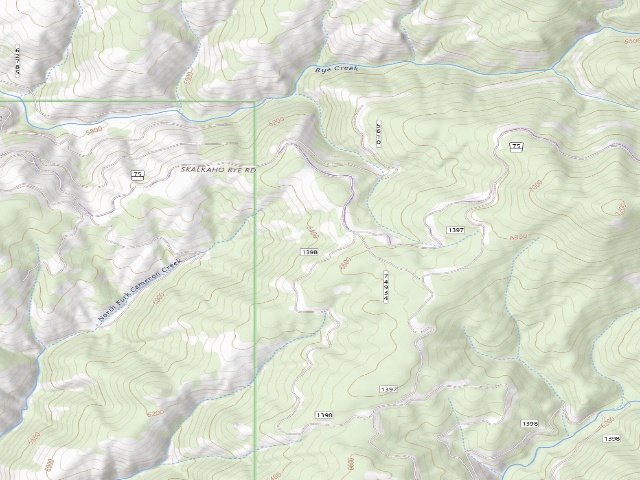 USGS topographic map of Rye Creek 003