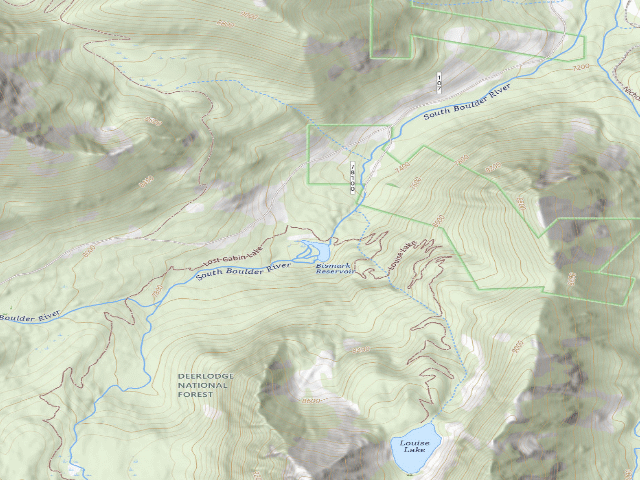 USGS topographic map of S Boulder 107-042
