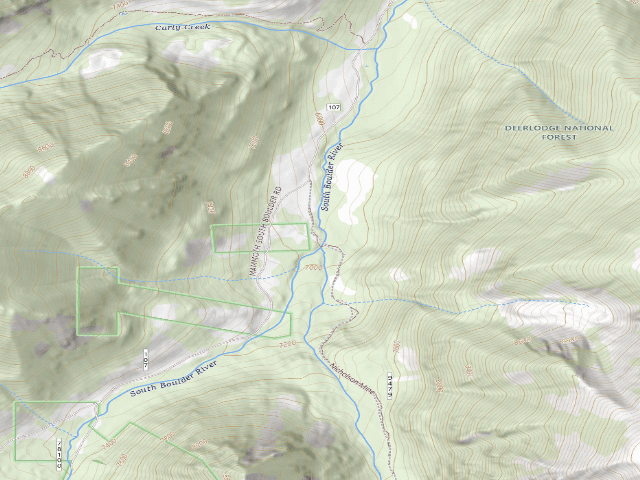 USGS topographic map of S Boulder 107-047A