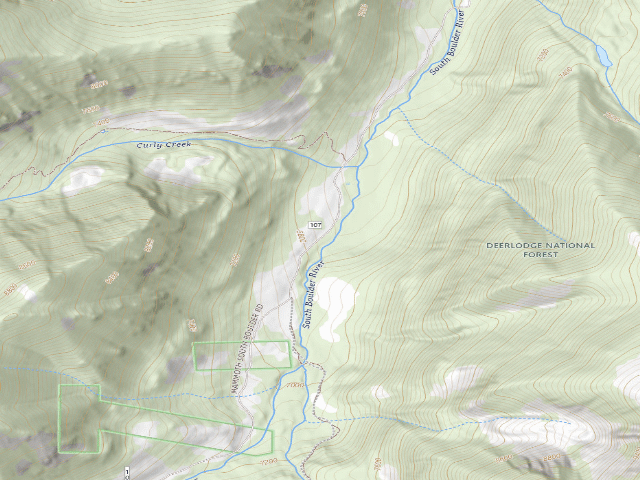 USGS topographic map of S Boulder 107-048
