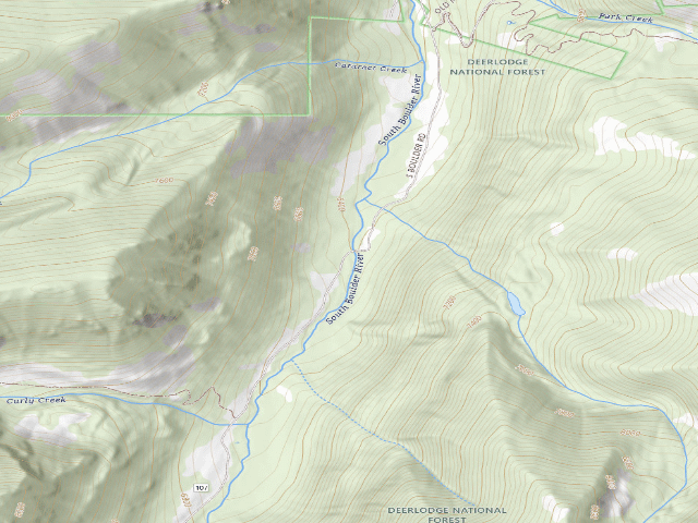 USGS topographic map of S Boulder 107-055
