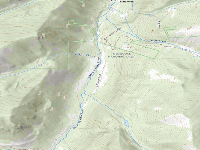 USGS topographic map of S Boulder 107-057