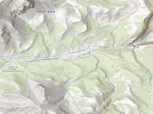 USGS topographic map of S Dupuyer 002