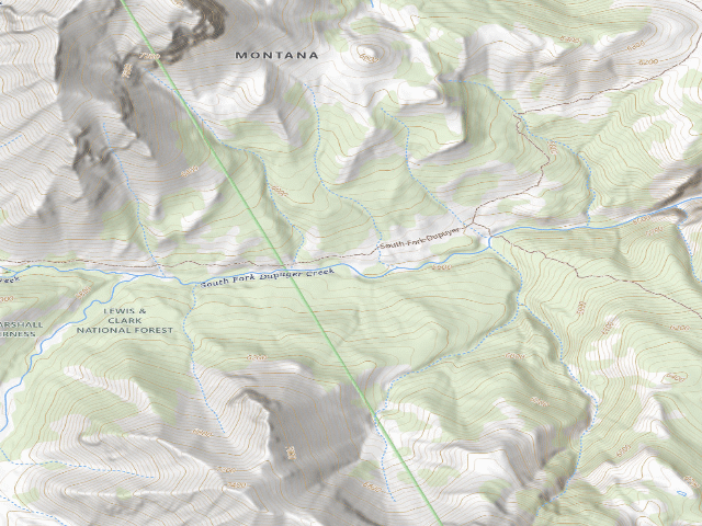 USGS topographic map of S Dupuyer 003