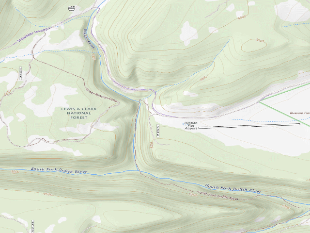 USGS topographic map of S Fork Judith Rd 487-3
