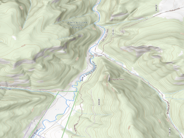USGS topographic map of S Fork Judith Rd 487-8