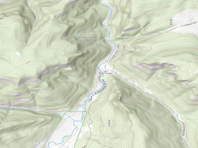 USGS topographic map of S Fork Judith Rd 487-9