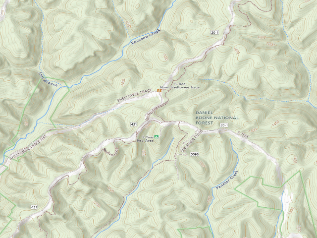 USGS topographic map of S-Tree Campground FREE
