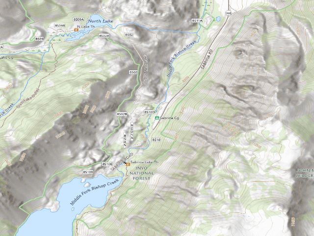 USGS topographic map of Sabrina Cg