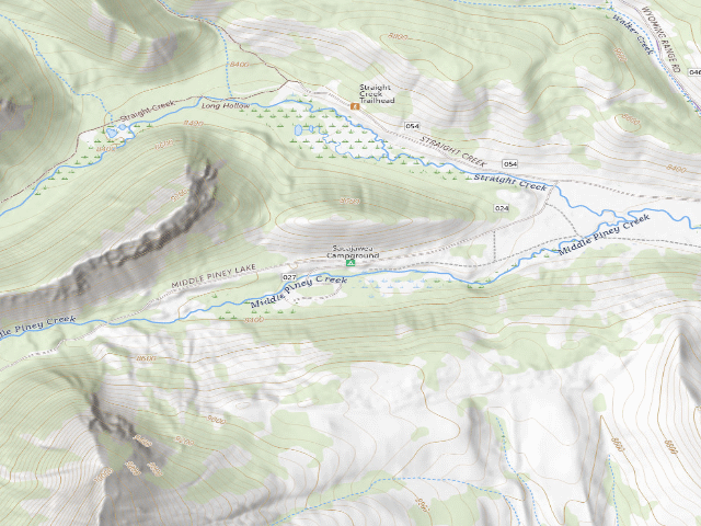 USGS topographic map of Sacajawea Campground