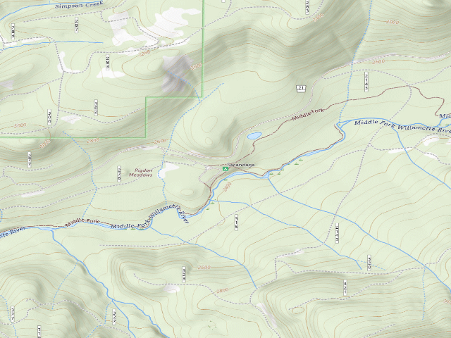 USGS topographic map of Sacandaga