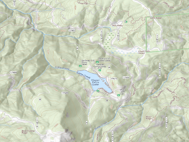 USGS topographic map of Saddle Camp Loop C.G.