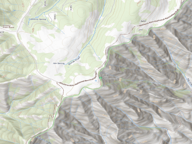 USGS topographic map of Saddle Creek Campground