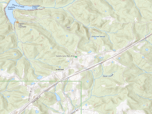 USGS topographic map of Saddle Lake Rec. Area