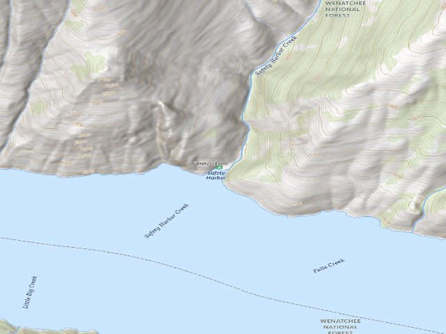 USGS topographic map of Safety Harbor Campground