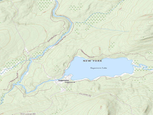 USGS topographic map of Sagamore Lake Designated Tent Site 1 [DEC #22343] (Blue Ridge Wilderness)