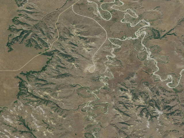 Aerial image of Sage Creek Campground