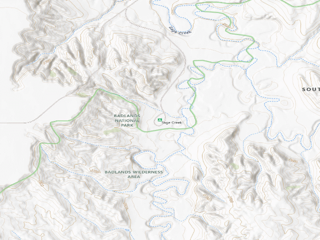 USGS topographic map of Sage Creek Campground