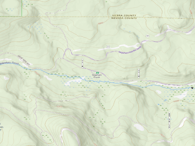 USGS topographic map of Sagehen Creek