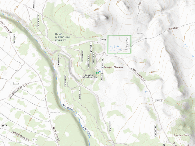 USGS topographic map of Sagehen Meadows Cg