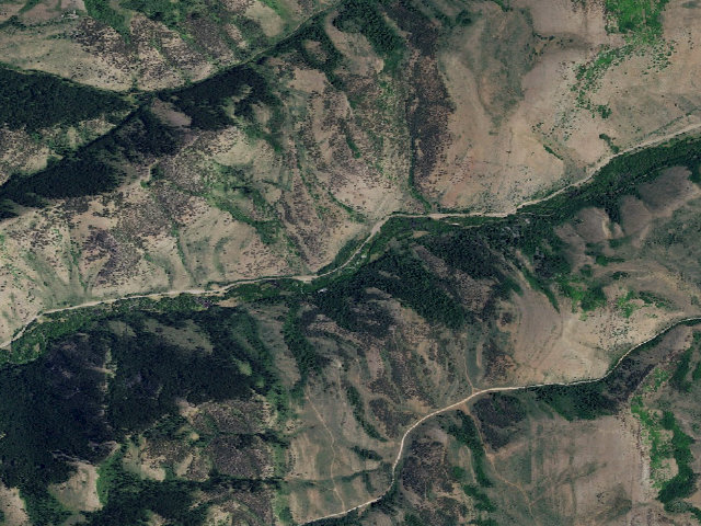 Aerial image of Saint Charles Campground