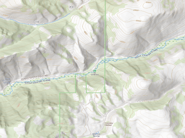 USGS topographic map of Saint Charles Campground