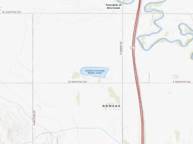 USGS topographic map of Saline State Fishing Lake