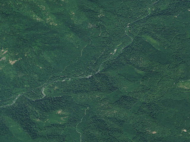 Aerial image of Salmon Creek Falls
