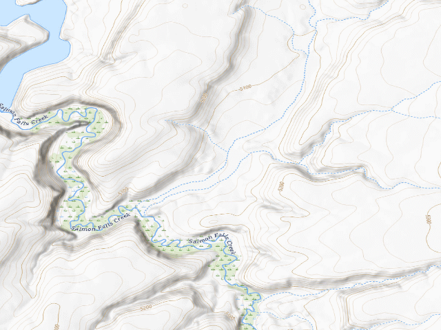 USGS topographic map of Salmon Falls Creek Reservoir