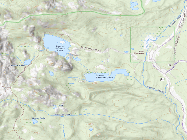 USGS topographic map of Salmon  Lakes