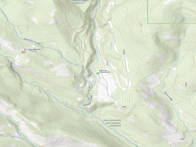 USGS topographic map of Salmon Meadows