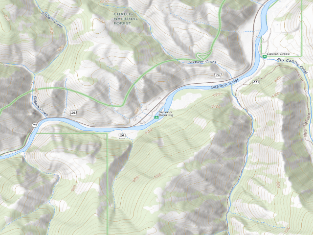 USGS topographic map of Salmon River Cg