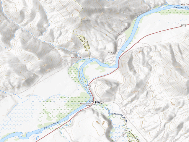 USGS topographic map of Salmon River