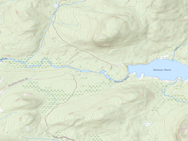 USGS topographic map of Salmon River Tentsites [DEC #3980] (Blue Mountain Wild Forest)