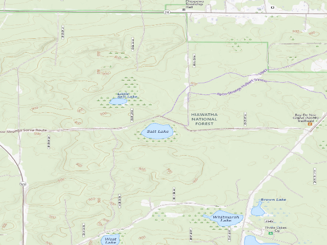 USGS topographic map of Salt Lake Camping Area