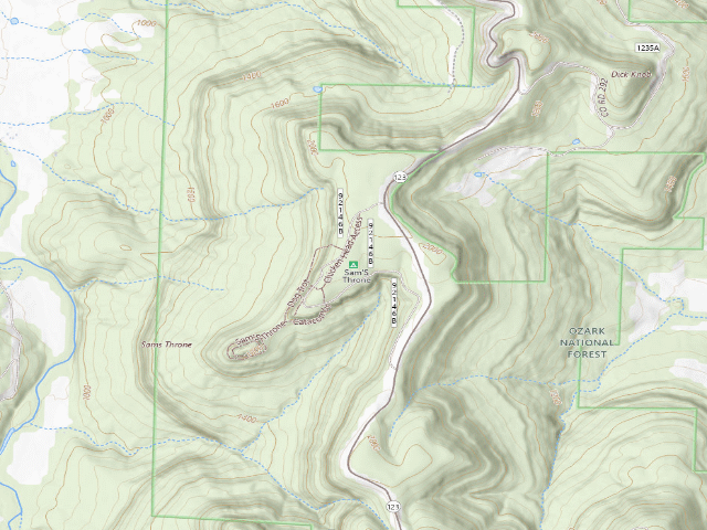 USGS topographic map of Sam'S Throne