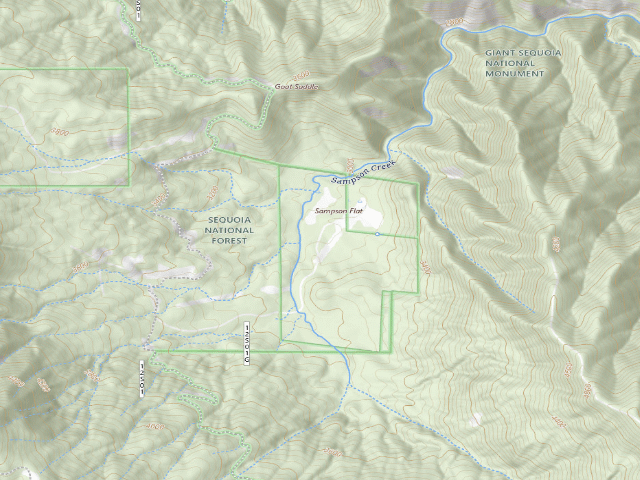 USGS topographic map of Sampson Flat