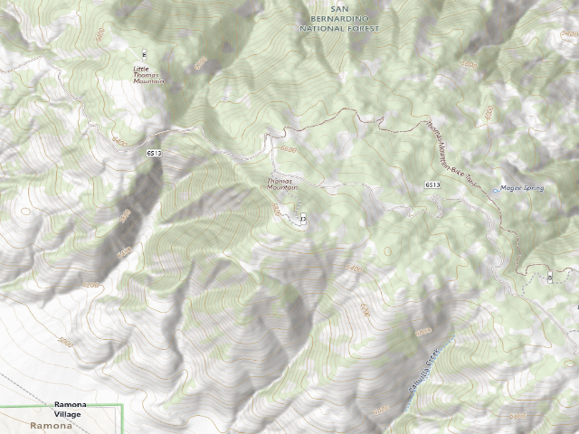 USGS topographic map of San Bernardino National Forest
